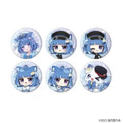 海月雲ろあ 01 ブラインド 全6種（描き下ろしイラスト） 缶バッジ 1BOX6個入 新品 未開封品 正規品 【A3】のサムネイル