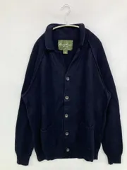 Eddie Bauer エディーバウアー カーディガン/ボレロ XL ネイビー コットン 無地 ミドル丈 長袖 メンズのサムネイル