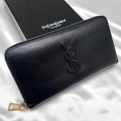 ◇極美品◇イヴサンローラン YSL刺繍長財布 ラウンドファスナー 