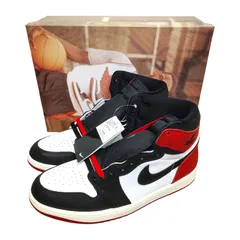 NIKE ナイキ Air Jordan 1 Retro High OG Black Toe Reimagined スニーカー DZ5485-106 27.5 ブラック×レッド×ホワイト メンズのサムネイル