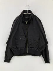 GUESS ゲス ブルゾン XS ブラック ナイロン 無地 ワンポイント ブランドロゴ ショート丈 ジップアップ レディースのサムネイル