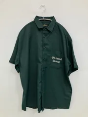 SPLENDID SATISFACTION シャツ/ブラウス L グリーン バックプリント ワンポイント 刺繍 ミドル丈 半袖 レギュラーカラー メンズのサムネイル