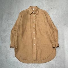 ティッカ TICCA リネン ソメロス フレンチスリーブシャツ オレンジ