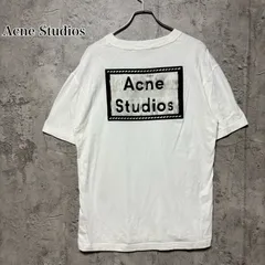 アクネストゥディオズ Acne Studios ポルトガル製 コットン100% Tシャツ 半袖 カットソー トップス クルーネック 白 ホワイト XS Mサイズ相当 ユニセックス メンズ レディース 背面ロゴ 起毛パッチ カジュアルのサムネイル