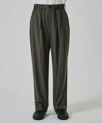 新品未使用 STUDIOUS ステュディオス 【涼しいウール】COOL WOOL WIDE SLACKS スラックス メンズ ズボン パンツ オリーブ 115341009 1（Sサイズ相当）89A-5500のサムネイル