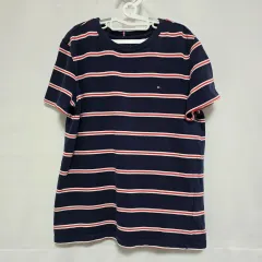 トミーヒルフィガー ネイビートミーヒルフィガー ボーダー柄半袖Tシャツ キッズ 150 0825