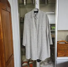 55 88 The HANDSOME 正規品 MM6 Maison Margiela イタリア製 リネン ブレンド シャツ ONEのサムネイル