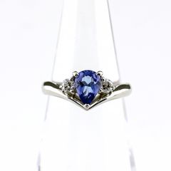 タンザナイト1.35ct ダイヤモンド0.25ct Pt900 リング - メルカリ