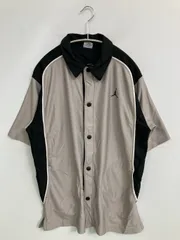 JORDAN ジョーダン シャツ/ブラウス XL グレー ジャージ ワンポイント ブランドロゴ 半袖 レギュラーカラー メンズのサムネイル