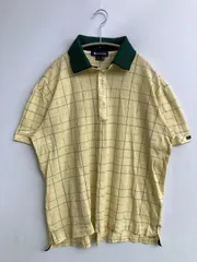 Aquascutum アクアスキュータム ポロシャツ M イエロー 無地 チェック柄 ワンポイント 半袖 メンズのサムネイル