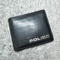 POLICE ポリス 二つ折り財布 レザー ブラックのサムネイル