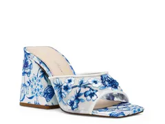ベッツィジョンソン レディース シューズ サンダル Betsey Johnson Katia Sandal WhiteBlue Floral Print ホワイトのサムネイル