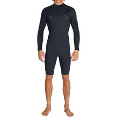 O'Neill Men's Hyperfreak 2mm Chest-Zip Long-Sleeve Spring Suit, Black