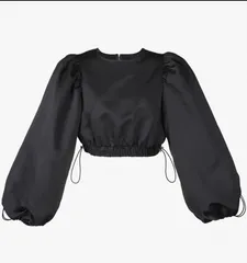 新品 Bibiy ELOISE TOP サテン バルーン袖 トップス ブラウス ブラックのサムネイル