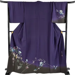 超美品　正絹　振袖　成人式　現代　着物　紫　草野一騎　作家物　花紋　158裄65 2026年最新】草野一騎 着物の人気アイテム - メルカリ