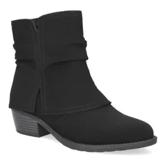 イージーストリート レディース シューズ ブーツ・レインブーツ アンクル ヒール Easy Street Kudos Womens Block Heel Ankle Boots Black Lamy