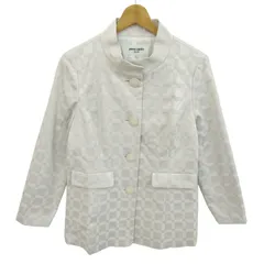 ピエールカルダン ノーカラージャケット ストレッチ ブランド アウター レディース Mサイズ ベージュ Pierre Cardin 【中古】のサムネイル