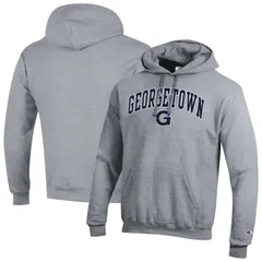 チャンピオン メンズ トップス Tシャツ ロゴ フリース パーカー MensChampion Heather Gray Georgetown Hoyas Arched Logo Fleece Pull