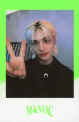 【中古】コレクションカード(男性) Stray Kids/Hyunjin(ヒョンジン)/枠白・黄緑/「Stray Kids 2nd World Tour MANIAC in Seoul」SKZOOグッズ予約特典ランダムポラロイドカード
