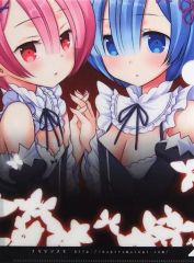 [중고] 동인 액세서리·소품계 [Re:제로부터 시작하는 이세계 생활] 클리어 파일 램&렘(나기산) C90/나기야 마스기
