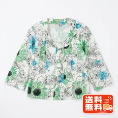 ELLA COMFO エラコンフォ 花柄 ブラウス ホワイト Mサイズ 日本製のサムネイル