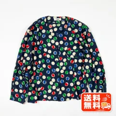 Amare アマーレ マルチドット柄 シャツ ブラウス ネイビー 9号のサムネイル