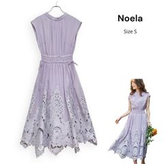 美品✨️Noela ノエラ レイヤード花柄ワンピ ロング パープル - メルカリ
