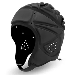 ラグビー ヘッドキャップ ヘッドギア 成人用 メンズ/レディース 男女兼用 頭保護 ラグビー用 プロテクター 頭部保護 ヘッドガード (ブラック/黒) [ブラック/黒]のサムネイル