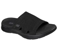 スケッチャーズ レディース シューズ サンダル Skechers Go Walk Flex Womens Cushioned SlipOn Sandals Black ブラック