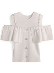 ANDWANG Contour Button Off-Shoulder Knit - メルカリ