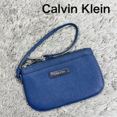 Calvin Klein カルバンクライン ミニポーチ レザー プレートロゴ ハンドストラップのサムネイル