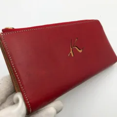 キタムラ Kitamura 長財布 L字ファスナー レッド 赤 レザー 中古のサムネイル