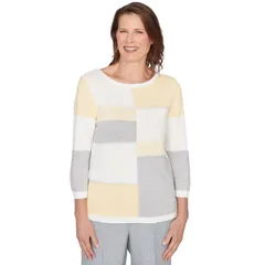アルフレッド ダナー レディース アウター ニット・セーター リブ カラーブロック Womens Alfredunneribbed Colorblock Jewel Neck Sweater Multのサムネイル