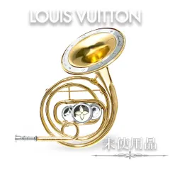 【未使用・保管品】ルイ ヴィトン LOUIS VUITTON ブローチ LV シンフォニー フレンチ ホルン モノグラム フラワー 楽器 M01441 小物 アクセサリー 箱付のサムネイル