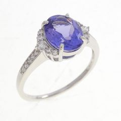 Pt950 タンザナイト2.34ct ダイヤモンド0.17ct リング プラチナ - メルカリ
