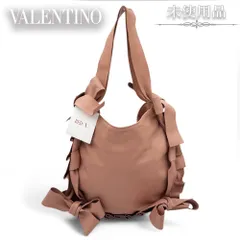 【未使用・保管品】レッド ヴァレンティノ RED VALENTINO ショルダー バッグ トート リボン フリンジ レザー ピンク レディースのサムネイル