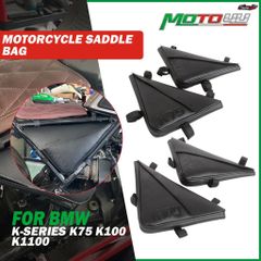 BMW K 시리즈 K100 K100 K75용 카페 레이서 모터사이클 새들 사이드 백 2개 세트 러기지 백 초퍼 자전거 도구
