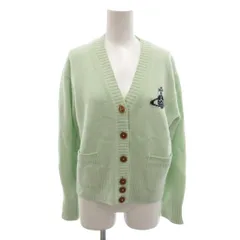 ヴィヴィアンウエストウッド Vivienne Westwood カーディガン ニット オーブ Vネック カシミヤ混 0S 黄緑 グリーン系 /FFのサムネイル