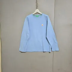 ベネトン ブルー ラウンド Tシャツ L n6917のサムネイル