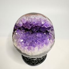 アメジスト 笑口 スフィア ② 丸玉 約45mm 紫水晶 モスアゲート 天然石