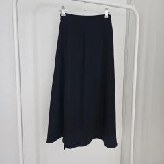 theory luxe ネイビー フレアロングスカート 36 ウエストゴム - メルカリ