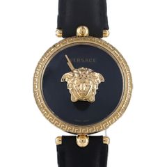 稼働 VERSACE 腕時計 メデューサ ゴールド ブラック コンビ 3844