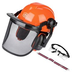 shindaiwa 防災ヘルメット イヤーマフ・メッシュバイザー付 | Mercari