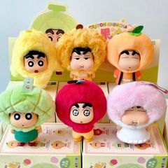 TOP TOY 크레용 신짱 Fruit Cottage Series 과일 오두막 시리즈 과일 봉제인형 키홀더 블라인드 박스 1BOX 미개봉 슈링크 첨부 6체 세트