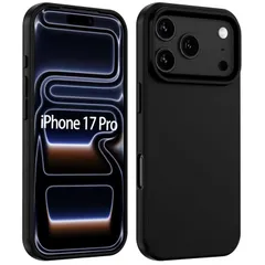 【DIFAYA】対応 iPhone17 Pro ケース マットブラック 米軍MIL規格 ワイヤレス充電対応 iPhone17 プロ カバー 柔軟性 TPU素材 薄型 軽量 レンズ保護 アイフォン17 プロ ケース 黒い 6.3インチ