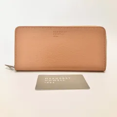 H497 未使用 マーガレットハウエルアイデア MARGARET HOWELL idea 長財布 財布 レディース ラウンドファスナー 薄型 ピンク 本革 レザー 牛革 かわいい 可愛い おしゃれ お洒落のサムネイル