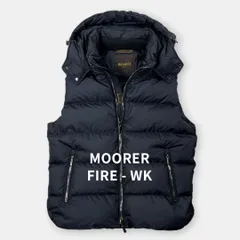 MOORER FIRE - WK ムーレー ファイヤー テクニカルファブリック ダウンベスト パーカー 紺 ネイビー系 50 / J&NREUSE メンズ アウターのサムネイル