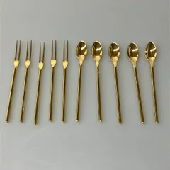 mikimoto(ミキモト) スプーン&フォーク新品同様  - ゴールド スプーン×5点/フォーク×5点/カトラリーのサムネイル
