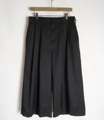 美品24SS COOTIE クーティー Combat Wool Twill Shin Cut Wide Easy Trousers クロップド ワイド スラックス パンツ S 黒 3500Q♪のサムネイル