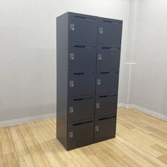 美品】業務用ロッカー 8扉 鍵付き キャビネット 幅91×奥行55×高さ179 